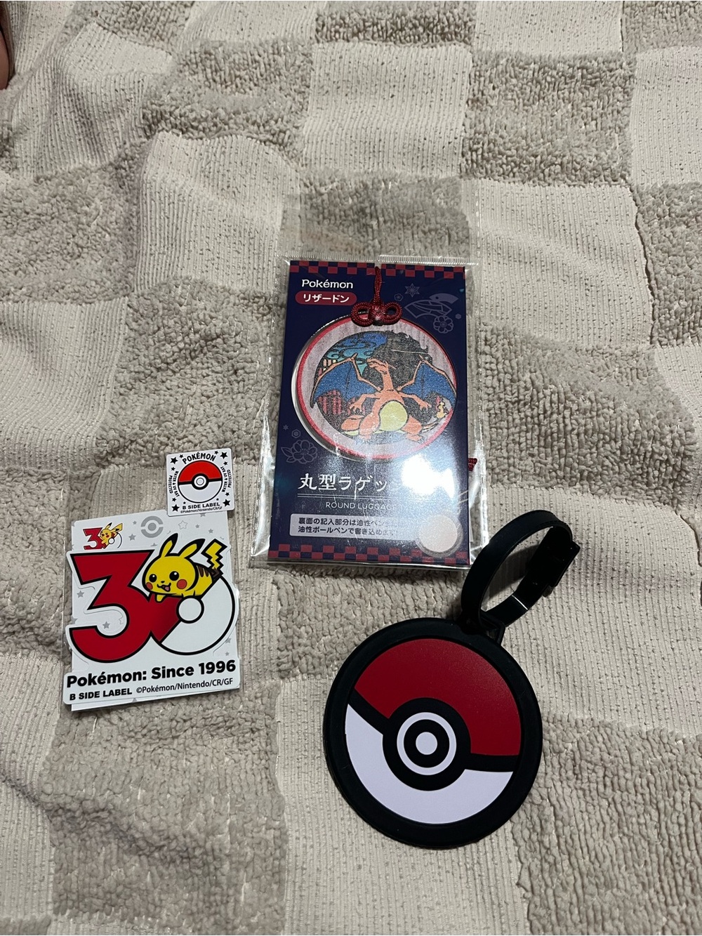 Pokémon Charizard and Poké Ball Luggage Tag Set and stickers from JAPAN NWT